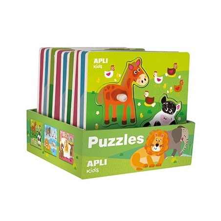 Puzzles Animais Cx Expositor 9un