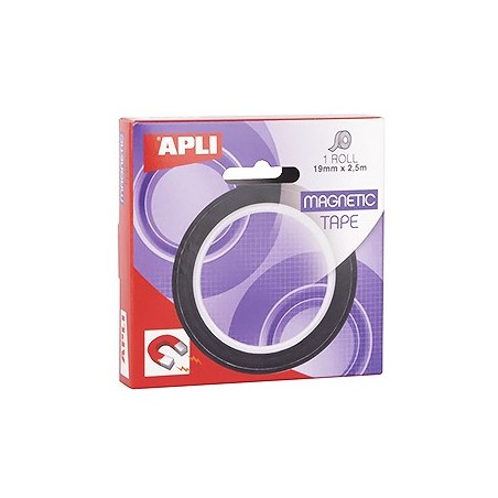 Fita Magnética 19mmx2,5m Flexível APLI Preto
