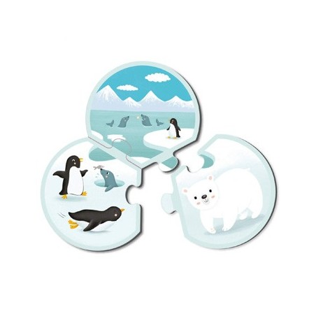 Puzzle Trio Animais 24 Peças