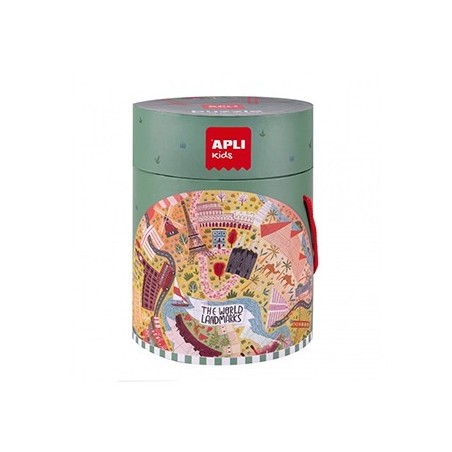 Jogo Educativo Puzzle Circular Apli Monumentos 48 Peças