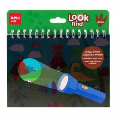 Livro Procura e Encontra Dinossauros Apli Kids 6Fls
