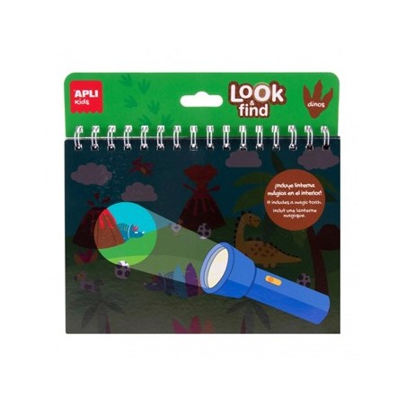 Livro Procura e Encontra Dinossauros Apli Kids 6Fls