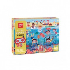 Jogo Educativo Puzzle Apli Praia Secreta 60 Peças