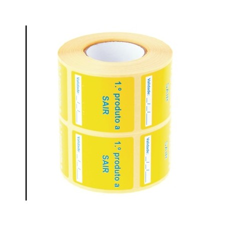 Etiquetas Pré-impressas 1º Produto 40x45mm 2 Rolos 1000un