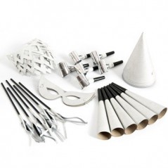 Sortido Festas Prateado para 6 pessoas