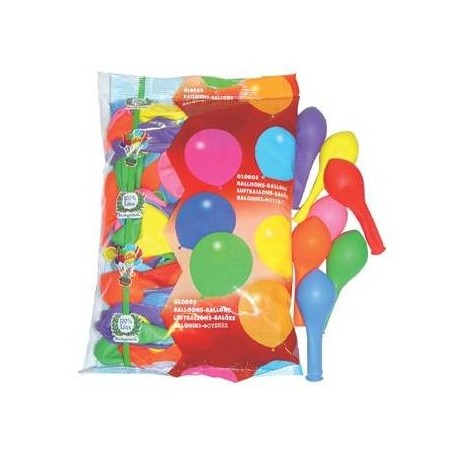 Balões Redondos Látex Cores Sortidas Pack 100un