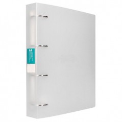 Pasta Arquivo L/E Plástico c/4 Anéis Transparente