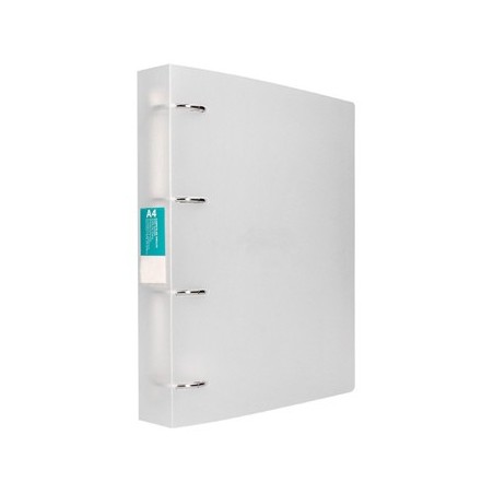 Pasta Arquivo L/E Plástico c/4 Anéis Transparente