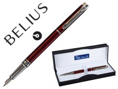 CANETA BELIUS NUREMBERG VERMELHO TINTA AZUL EM ESTOJO