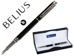 CANETA BELIUS NUREMBERG PRETO TINTA AZUL EM ESTOJO
