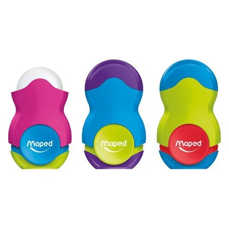 24un APARA LAPIS PLASTICO MAPED LOOPY PLASTICO 1 USO COM BOR