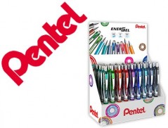 EXPOSITOR PENTEL BL77 COM 3 DUZIAS 4 X AZUL 4 X PRETO 4 X VE