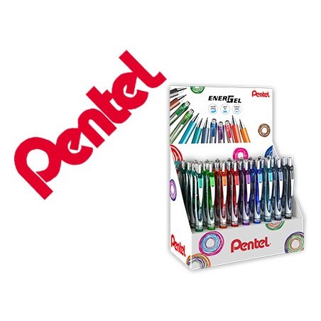 EXPOSITOR PENTEL BL77 COM 3 DUZIAS 4 X AZUL 4 X PRETO 4 X VE