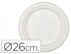 PRATO DE FIBRA NATURALNUPIK BIODEGRADAVEL BRANCO OVAL 26 CM