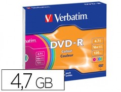 DVD-R VERBATIM CAPACIDADE 4.7GB VELOCIDADE 16X 120 MIN PACK
