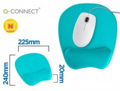 TAPETE PARA RATO Q-CONNECT COM APOIO DE PULSOS ERGONOMICA DE