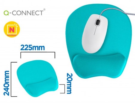 TAPETE PARA RATO Q-CONNECT COM APOIO DE PULSOS ERGONOMICA DE