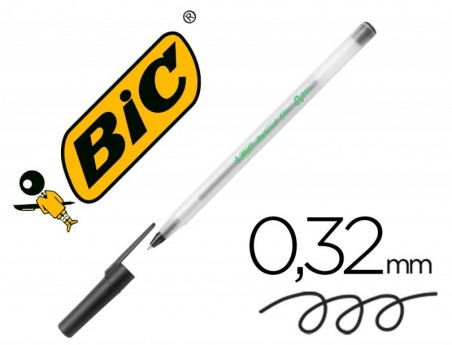 60un ESFEROGRAFICA BIC ECOLUTIONS ROUND STIC PRETA