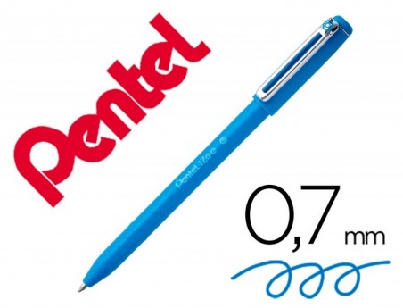 12un ESFEROGRAFICA PENTEL IZEE PONTA DE 0,7MM COM TAMPA COR