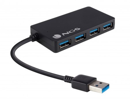 HUB USB 3.0 NGS IHUB CON 4 PUERTOS COLOR NEGRO