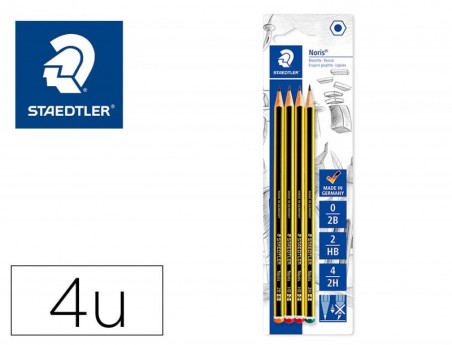 LAPIS DE GRAFITE STAEDTLER NORIS BLISTER DE 2 UNIDADES Nº2 H