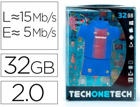 PEN DRIVE USB TECH ONE TECH EQUIPAMENTO FUTEBOL BARCELONA 32