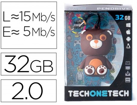 PEN DRIVE USB TECH ONE TECH URSINHO TOTUS 32 GB