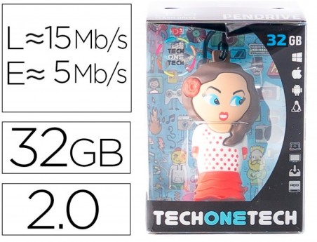 PEN DRIVE USB TECH ONE TECH FLAMENCO SEVILHANA 32 GB