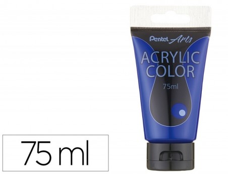 TINTA ACRILICA PENTEL EM TUBO DE 75 ML COR AZUL ESCURO