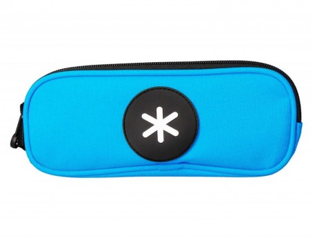 ESTOJO ESCOLAR ANTARTIK DUPLO FECHO COR AZUL 210X60X80 MM