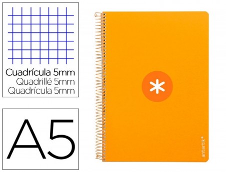 CADERNO ESPIRAL LIDERPAPEL DIN A5 ANTARTIK CAPA DURA 80 F 10
