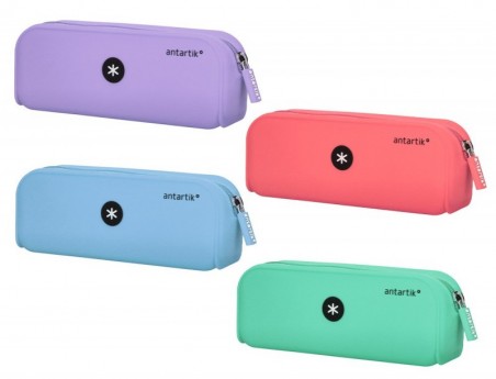 12un ESTOJO ESCOLAR ANTARTIK SILICONE RETANGULAR CORES SORTI