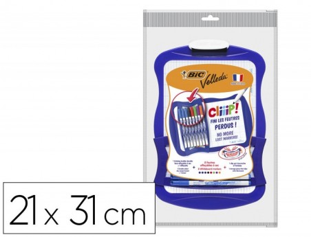 QUADRO BRANCO BIC VELLEDA COM DUPLO CLIP E SUPERFICIE DUPLA