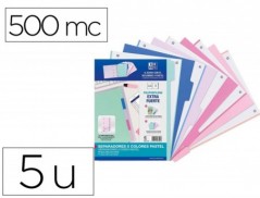 SEPARADORES DE PLASTICO OXFORD POLIPROPILENO 500 MC CORES PA