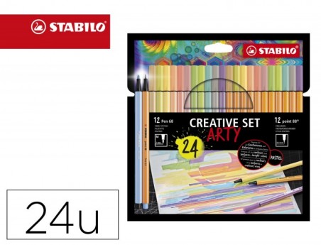 MARCADOR STABILO POINT 88 / AGUARELAVEL PEN 68 ARTY LINE EST