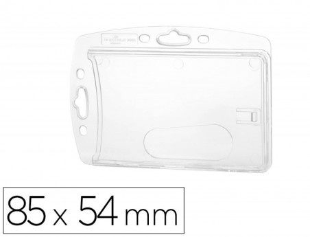 IDENTIFICADOR DURABLE RIGIDO CON PINZA 1 TARJETA IDENTIFICAC