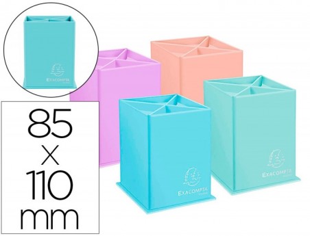 PORTA LAPIS EXACOMPTA AQUAREL CARTAO 4 COMPARTIMENTOS CORES