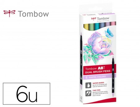 ROTULADOR TOMBOW ACUARELABLE DOBLE PUNTA FINA/PINCEL COLORES