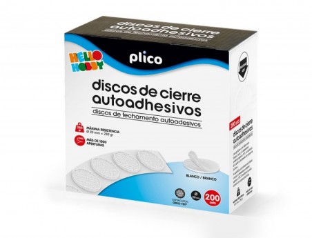 DISCO DE CIERRE PLICO VELCRO AUTOADHESIVO 20 MM DIAMETRO COL