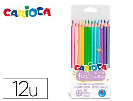 LAPICES DE COLORES CARIOCA BI COLOR PASTEL TRIANGULAR MINA 3