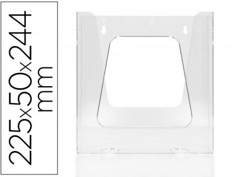 EXPOSITOR DE PAREDE Q-CONNECT METACRILATO UM COMPARTIMENTO D