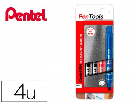 BLISTER MARCADOR PENTEL PENTOOLS PERMANENTE N60 PONTA DE 1,5