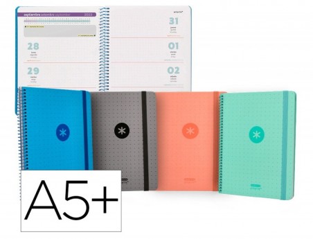 12un AGENDA ESCOLAR ANTARTIK 23-24 SEMANA VISTA A5+ PAPEL 10