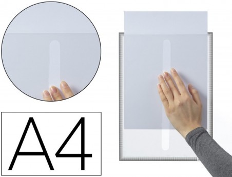 MOLDURA PORTA ANUNCIOS DURABLE ADERENCIA ESTATICA DIN A4 COR