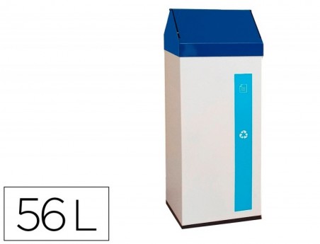 CESTO DE PAPEIS METALICO SIE PARA RECICLAGEM COM TAMPA DE BA