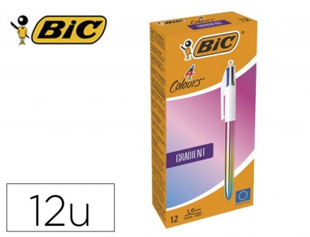 ESFEROGRAFICA BIC QUATRO CORES GRADIENTE CAIXA DE 12 UNIDADE
