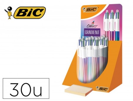 ESFEROGRAFICA BIC QUATRO CORES GRADIENTE EXPOSITOR DE 30 UNI