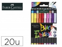 MARCADOR FABER CASTELL BLACK EDITION PONTA DE PINCEL CAIXA D