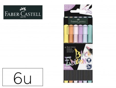 MARCADOR FABER CASTELL BLACK EDITION PONTA DE PINCEL PASTEL