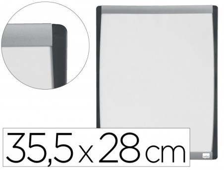 QUADRO BRANCO NOBO MAGNETICO MOLDURA ARQUEADO 355X280 MM